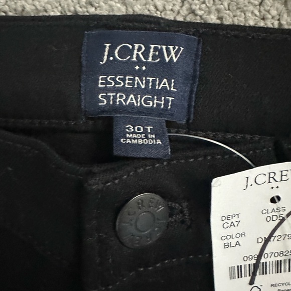 J.Crew Essential Straight Jeans in Black Size 30 Tall All Day Stretch - Picture 5 of 8
